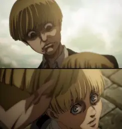 Yelena looking at Armin